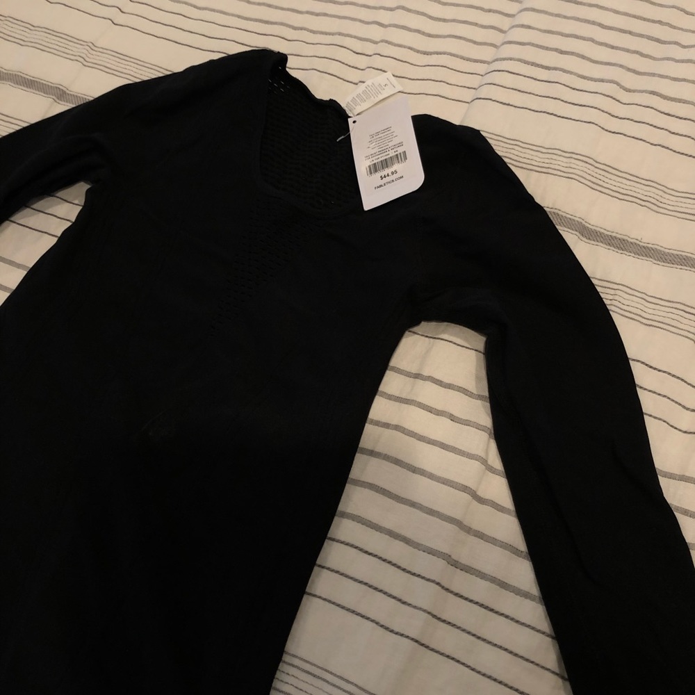 Fabletics black Capri and L/S Top